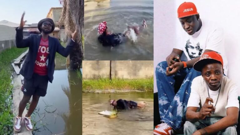 Video-as-a-man-rolls-from-one-end-of-a-river-to-another-during-Oyinmochallenge