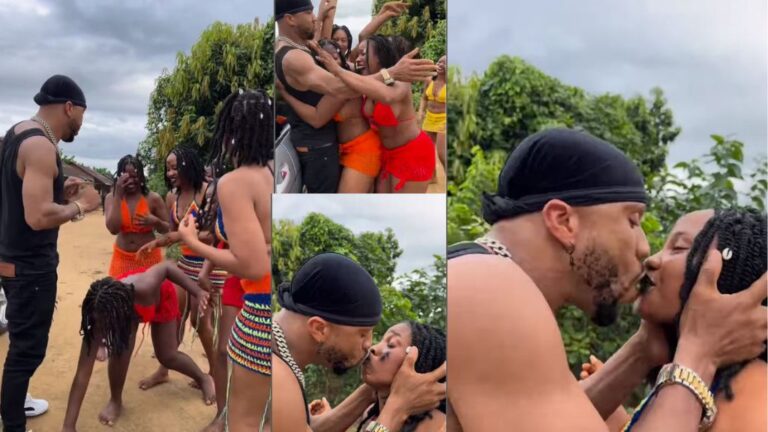 Video-as-actor-Charles-Okocha-lock-lips-with-5-ladies-in-village