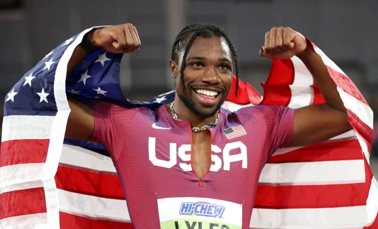 Noah-Lyles-US-sprinter-celebrates-wins-60m-final-2024-World-Athletics-Indoor-Championships-Glasgow