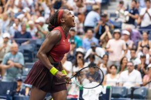 Coco,Gauff,Of,Usa,Celebrates,Victory,In,4th,Round,Against